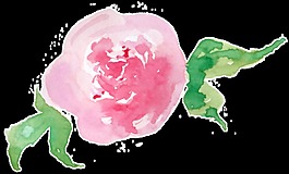 粉嫩花蕊透明裝飾素材