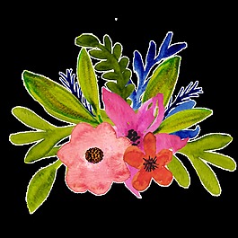 情人節(jié)卡通花卉透明裝飾素材