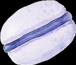 青藍馬卡龍透明裝飾素材