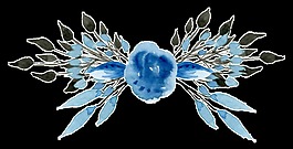水藍(lán)花蕊透明裝飾素材