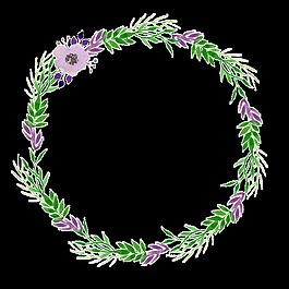 脆紫花蕊透明裝飾素材