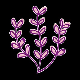 愛心花枝透明裝飾素材