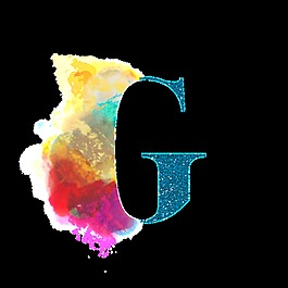 彩色字母透明裝飾素材