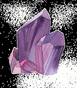 紫色水晶透明裝飾素材