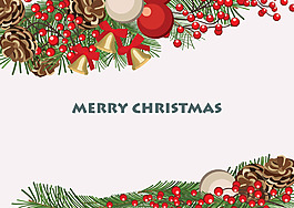 矢量卡通圣誕節(jié)文藝背景