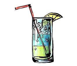 夏天的冷飲png元素