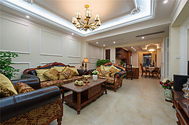 簡(jiǎn)約客廳吊燈裝修效果圖