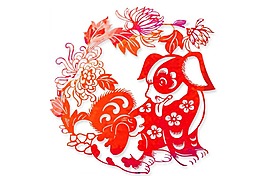 紅色中國風(fēng)剪紙png元素