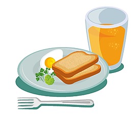 卡通營養(yǎng)早餐png元素