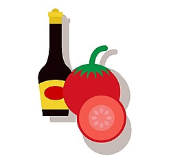 卡通西红柿酱png元素