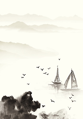 中國(guó)風(fēng)水墨PSD背景素材(