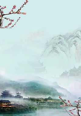 中國(guó)風(fēng)水墨PSD背景素材