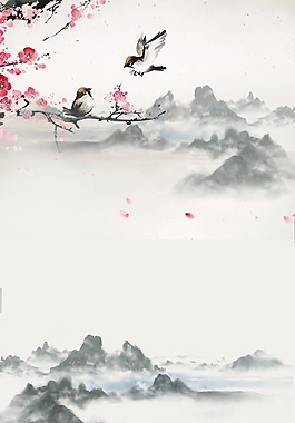 中国风水墨PSD背景素材