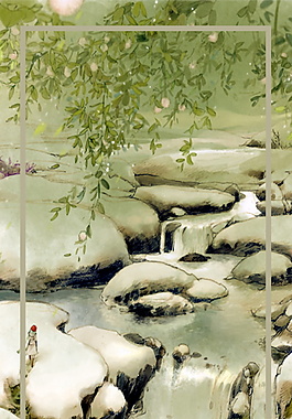 中國風(fēng)水墨PSD背景素材