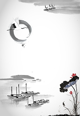 中國風(fēng)水墨PSD背景素材