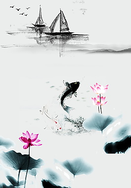 中國風(fēng)水墨PSD背景素材