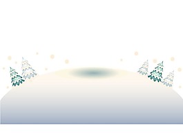 卡通白色冬季雪松png元素