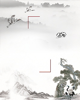 中國風(fēng)水墨PSD背景素材