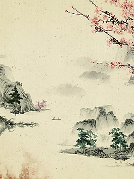 中國風(fēng)水墨PSD背景素材