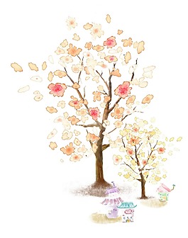 卡通大樹(shù)和動(dòng)物png元素