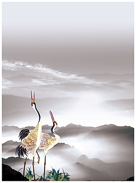 中國(guó)風(fēng)水墨PSD背景素材