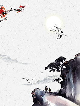 中國風(fēng)水墨PSD背景素材