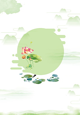 中國風(fēng)水墨PSD背景素材