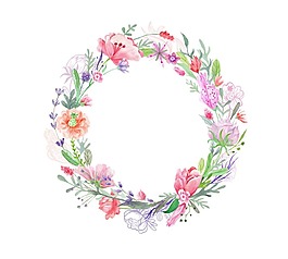 清新彩色花朵元素