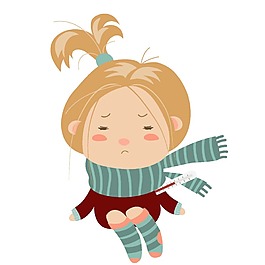 卡通手繪女孩PNG元素
