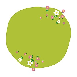 清新彩色花朵元素