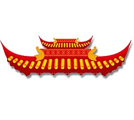 紅色屋檐新年P(guān)NG元素