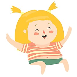 手繪卡通美女元素