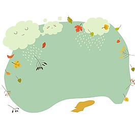 手繪清新花朵元素