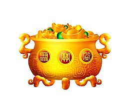 金色元宝过年元素