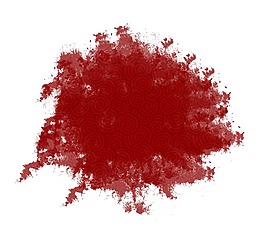 抽象紅色水墨元素