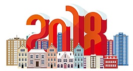 手繪城市2018元素