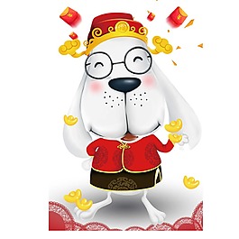 卡通財(cái)神元素