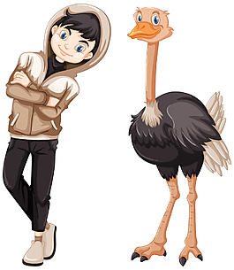 少年與野生鴕鳥