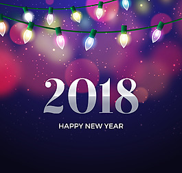 2018彩色彩燈素材背景