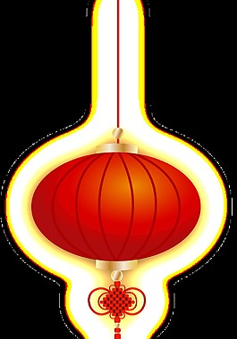 手繪卡通時尚燈籠素材