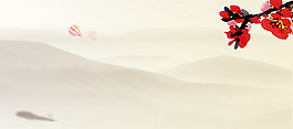 簡約花朵冬季新春背景