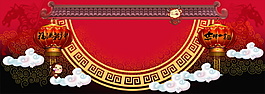 2018狗年新春海報(bào)背景