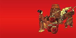 2018新年春節(jié)PSD海報(bào)背景設(shè)計(jì)