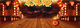 2018狗年新年喜慶banner背景