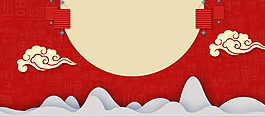 2018紅色新年banner背景