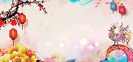 2018精美中國(guó)風(fēng)狗年背景