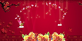 紅色新年元旦背景素材