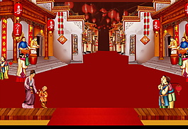 新春年貨節(jié)展板背景