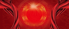春節(jié)紅色banner背景