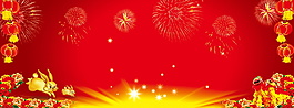 紅色喜慶精美春節(jié)banner背景